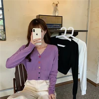 womens new knitted cardigan thin section ladies niche sweater jacket spring autumn and winter outer wear short jacket