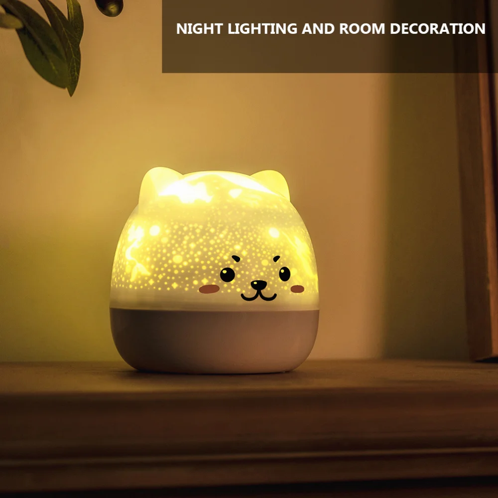 

1Pc Night Light Rotating Lamp Kids Bedside Lamp for Home Hotel