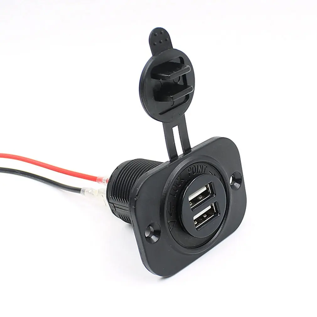Двойной USB порт автомобильный мотоциклетный прикуриватель розетка