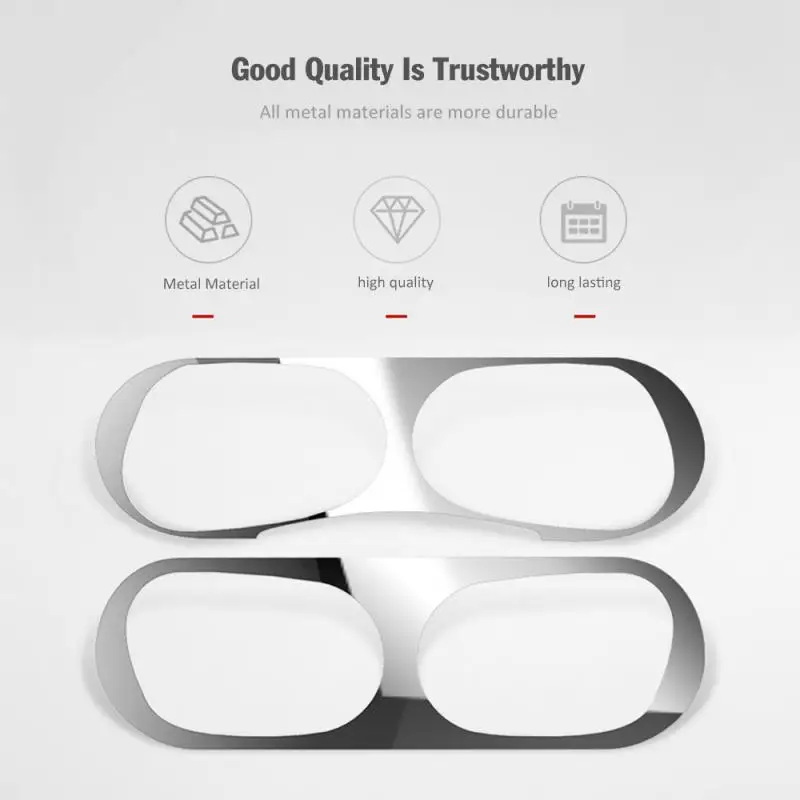 Чехол для Airpods PRO металлическое покрытие Пылезащитная Внутренняя крышка патч металлический пылезащитный стикер аксессуары