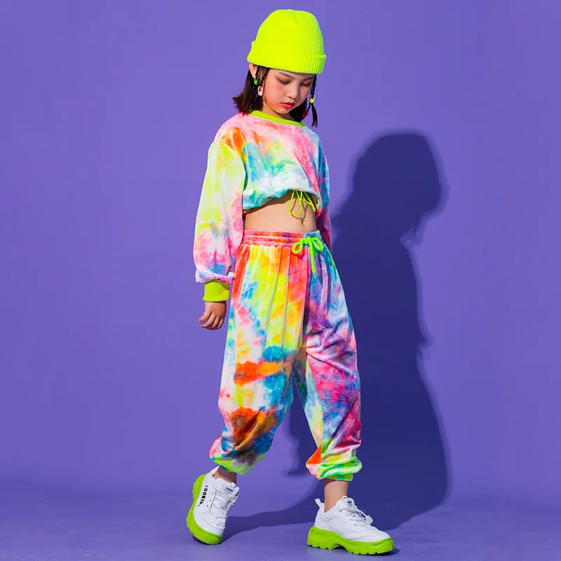 Танцевальная одежда Rave в стиле хип-хоп для девочек дизайнерская сценический