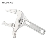 multi function handle universal wrench large opening bathroom wrench screw key nut wrench adjustable aluminum alloy repair tool