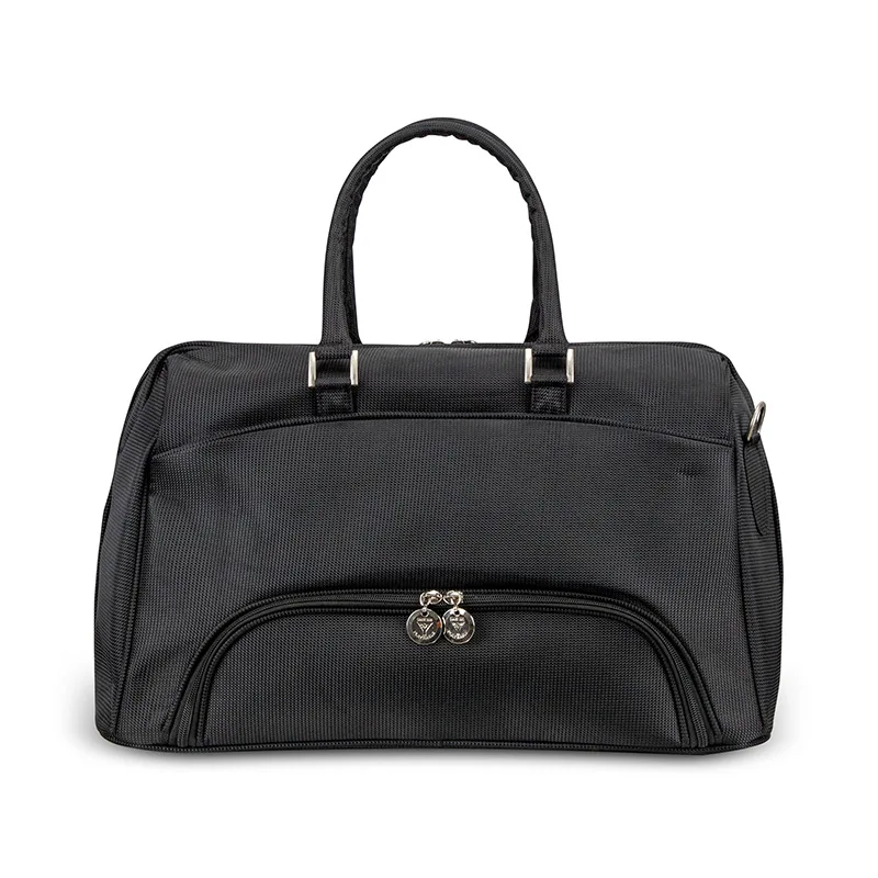 Golf Boston Bag Large Capacity Nylon Men Women Travel Clothing Bag with Separate Golf Shoes Bag Embroidery Logo