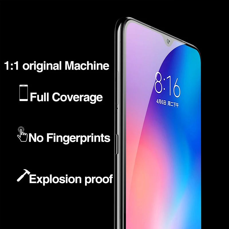 Закаленное стекло с полным покрытием для Xiaomi Redmi Note 8 9 10 Pro Max 9A Защитная пленка
