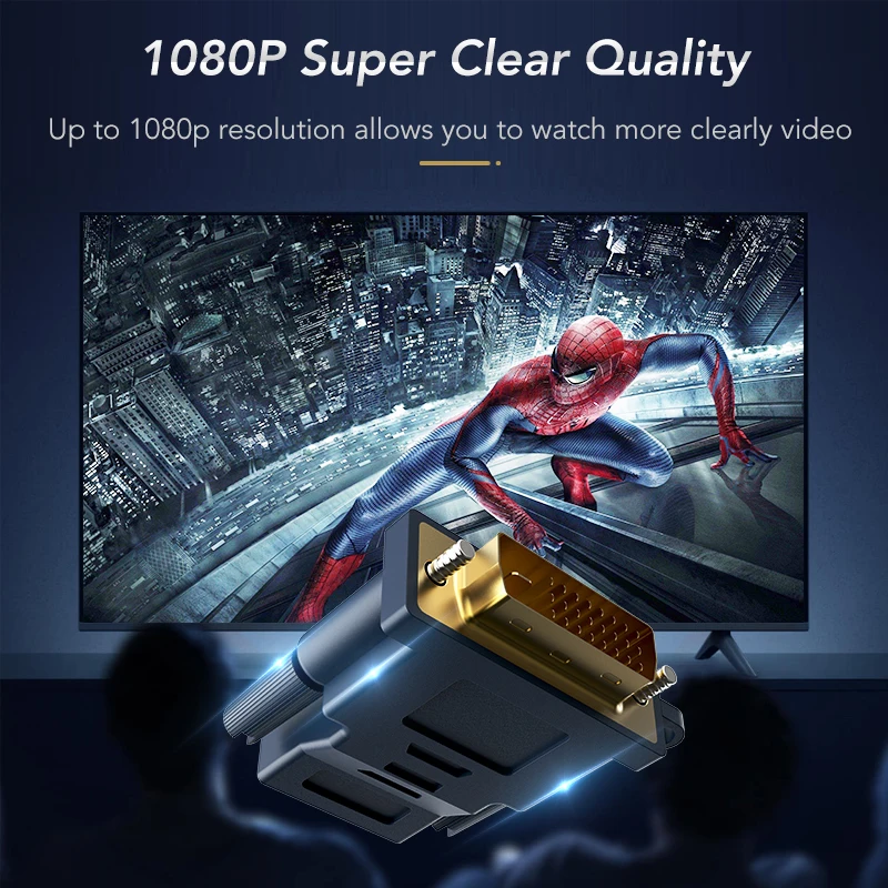 Переходник CABLETIME DVI 24 + 1 штекер на гнездо HDMI позолоченный конвертер 1080P 60 Гц для ПК