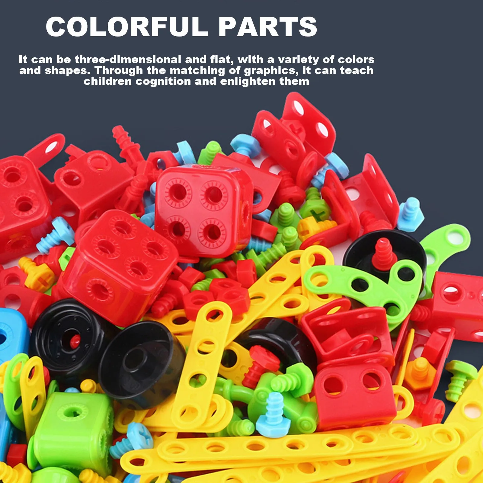 DIY Children Constructor Screw Assembly Machine Nut Building Blocks Kids Assembling Educational Toy Designer For Boys Gift 288PC | Игрушки и