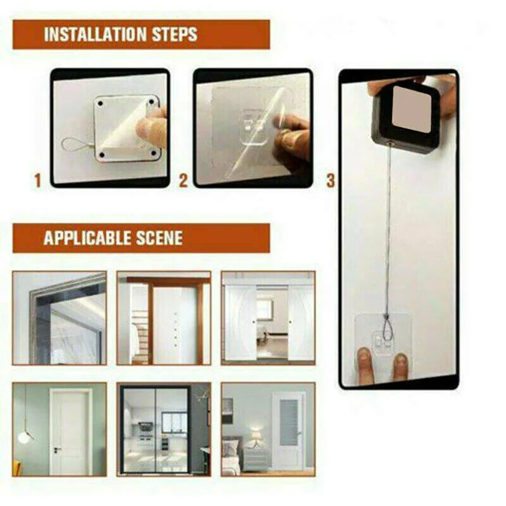Punch-free Automatic Sensor Door Closer Portable Anti-oxidation Anti-corrosion Hydraulic Safe Gate Tool Electronic Accessories |