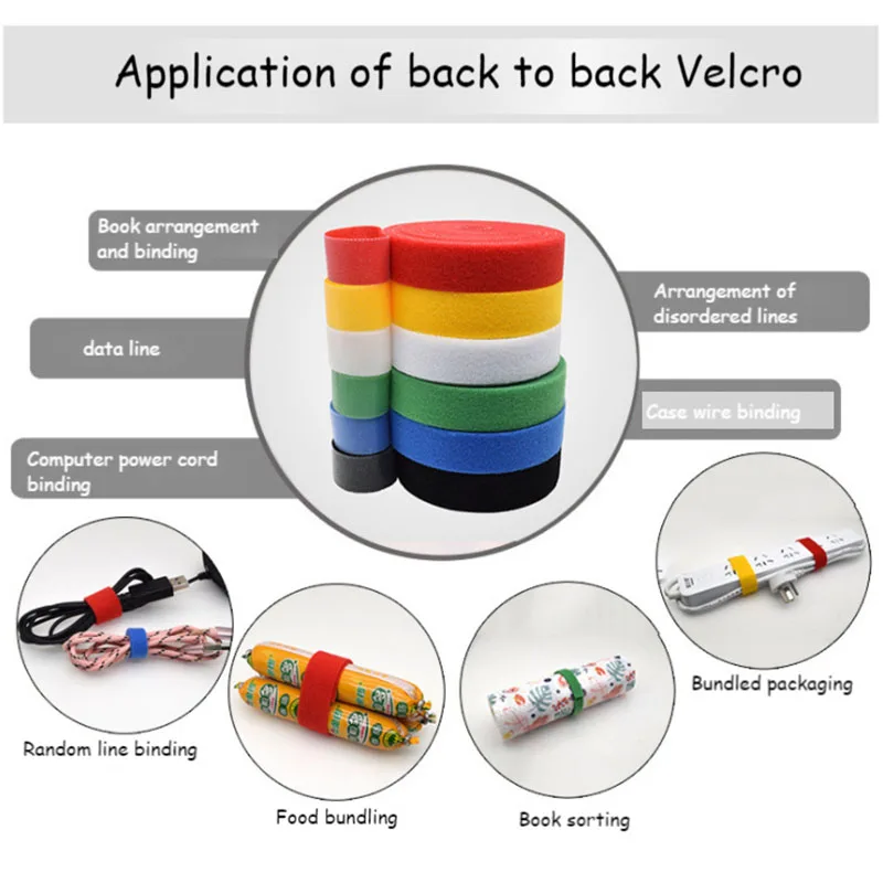

1/3/5Meter/Roll 10/15/20mm Color Velcros Self Adhesive Fastener Tape Reusable Strong Hooks Loops Magic tape DIY Accessories
