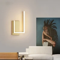 golden brown creative modern led wall lights for bedside living study room bedroom corridor aisle indoor lighting lamp luminaire