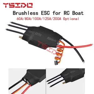 RC части лодки 60A 80A 100A 125A 200A бесщеточный ESC электрический регулятор скорости с водяным охлаждением для RC лодки