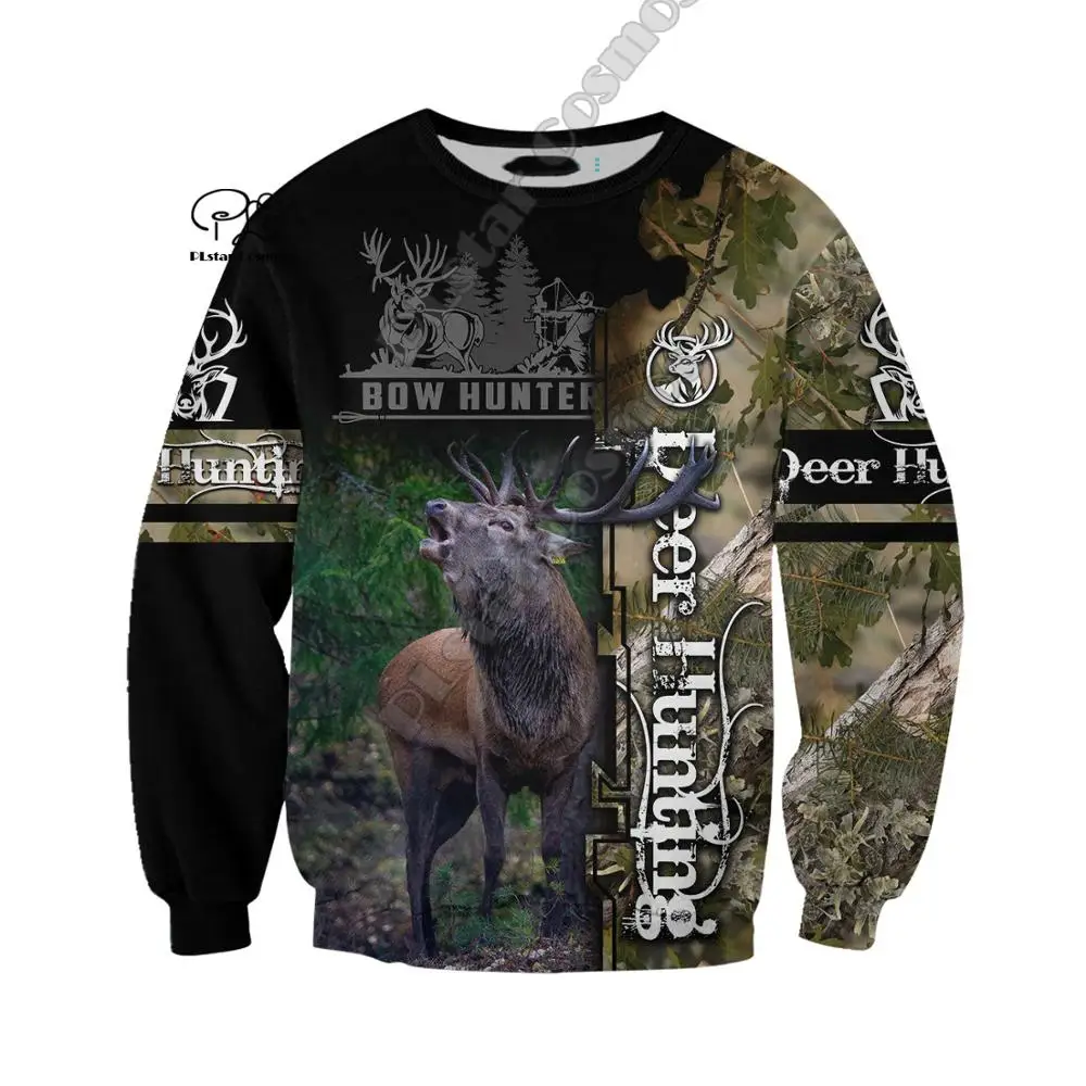 

PLstar Cosmos Camo Bow Deer Hunting Animal Hunter Pullover NewFashion Long sleeve Unisex 3DPrint Zip/Hoodie/Sweatshirt/Jacket N5