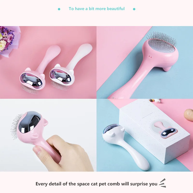 

Space Cat Pet Comb Cat Grooming Supply Multi-Function Dog Needle Comb Cleaning Pet Massage Bathing Supplies Pet Hair Combs Tools