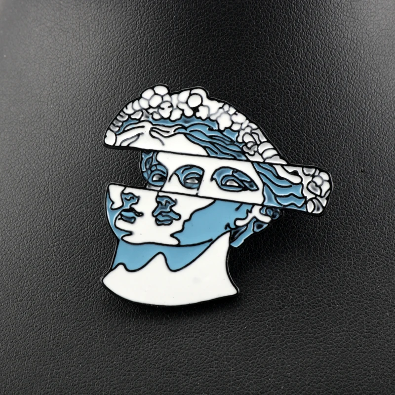 Эмалированная брошь в виде скульптуры с раздельной статуей булавка на лацкан для