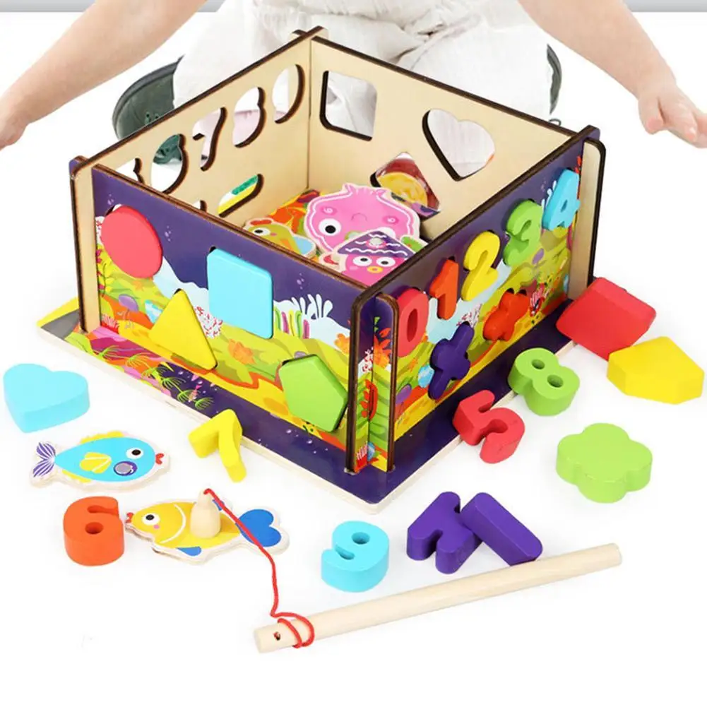 

2 в 1, деревянная Геометрическая головоломка-цифры