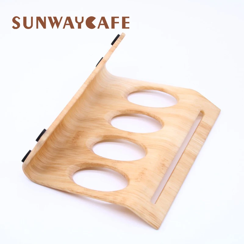 Деревянная стойка витрина для кофе зерен чая стеклянная пробирка герметичное