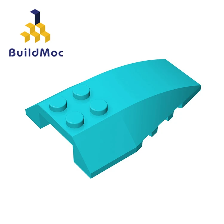 BuildMOC совместимые сборы частицы 43712 Клин 6x4 для строительных блоков детали сделай
