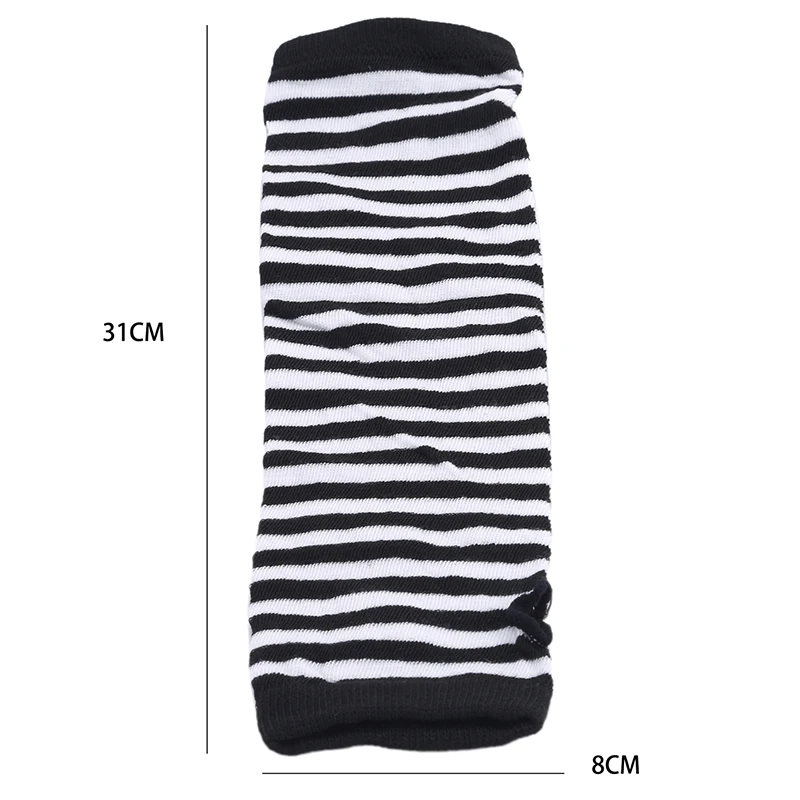 

Fashion Women Lady Striped Elbow Gloves Warmer Knitted Long Fingerless Gloves Elbow Mittens Christmas Accessories Gift