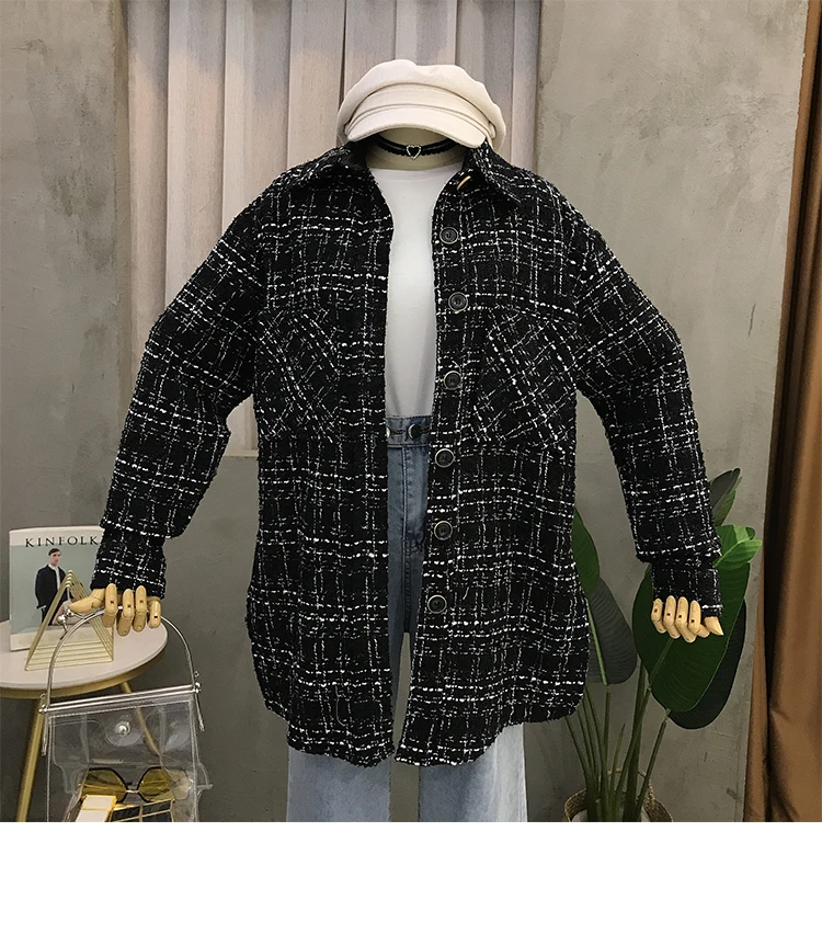 Элегантное розовое клетчатое Женское шерстяное пальто Тренч зимнее теплое