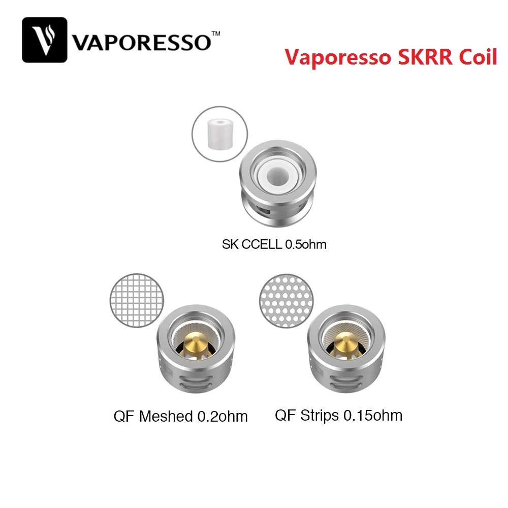 9/15pcs Original Vaporesso QF Strips 0.15ohm/ Meshed 0.2ohm Vape Coil For SKRR Atomizer / LUXE S &amp NRG series Tank Gen Kit |