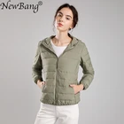 Женский пуховик с капюшоном NewBang, легкая матовая куртка на утином пуху, легкая ветровка, парка большого размера
