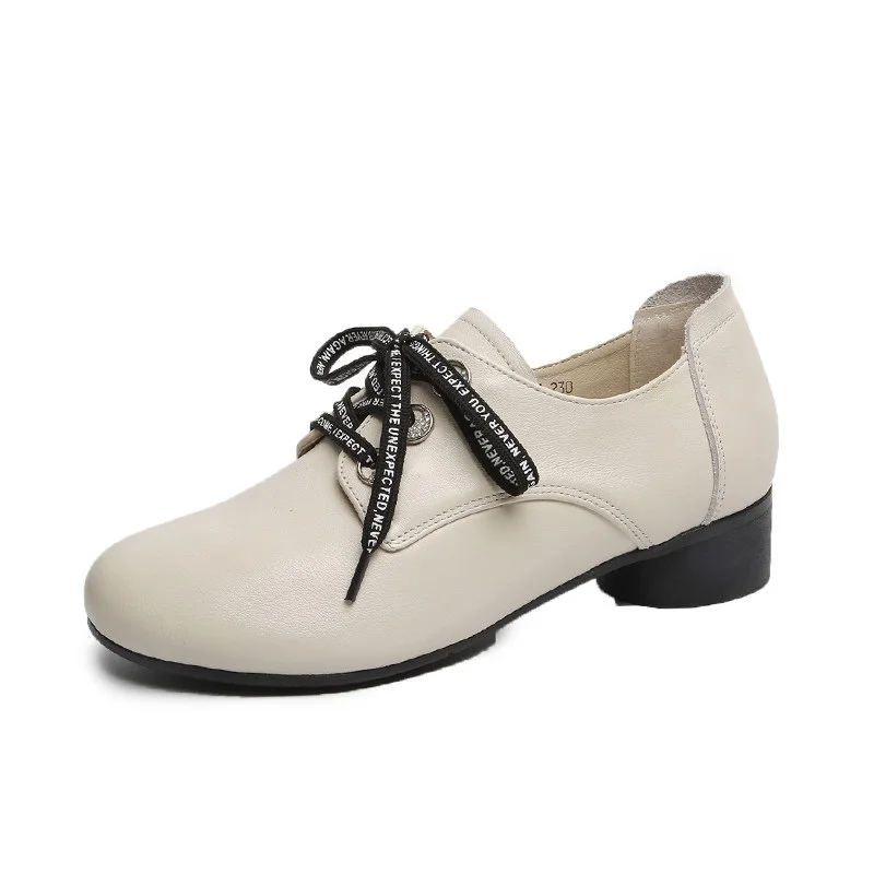 Женская обувь из 100% натуральной кожи модная повседневная красная на шнуровке