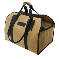 canvas fireplace carrier log tote bag indoor outdoor firewood tote holders fire wood carriers storage bag wood stove accessories