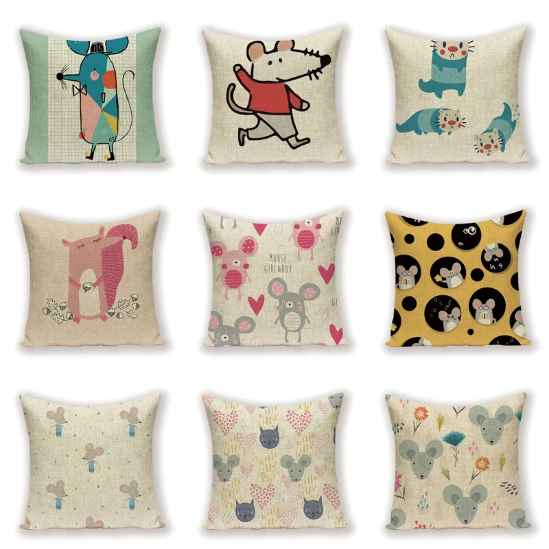 Симпатичная мышь украшение для дома чехлы с животными 2019 крысы новогодние