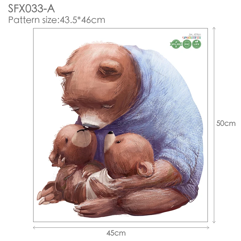 

3D наклейки медведи ПВХ