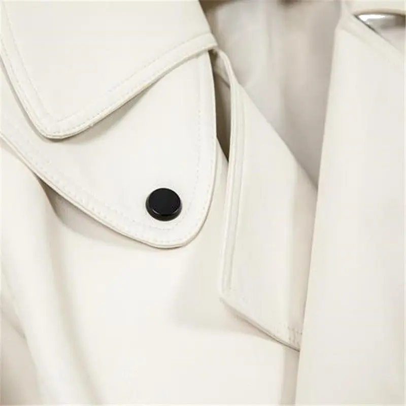 

Lady New Autumn Women Faux Leather Jacket Pu Motorcycle Biker Red Coat Turndown Collar Loose Streetwear Black Punk Outerwear