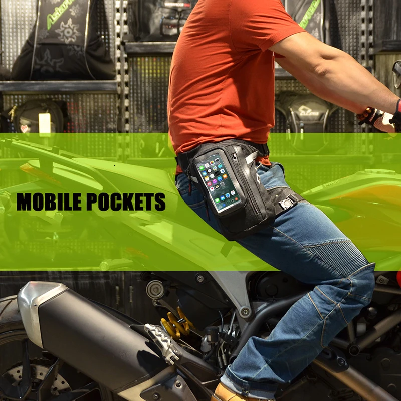 Мотоциклетная Водонепроницаемая поясная сумка регулируемая для ног