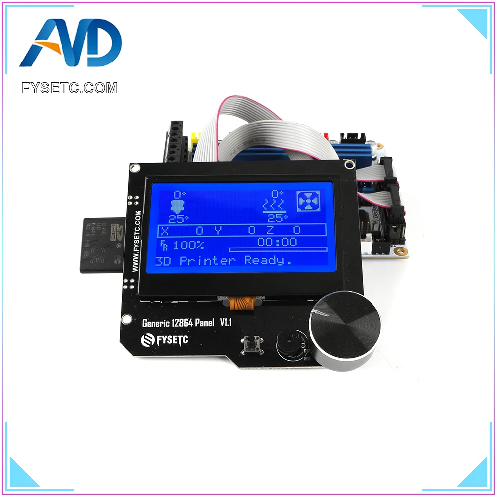 

F5 V1.2 Control Board Replace BASE 1.4 & Ramps 1.4 Controller Board + Generic 12864 Panel V1.1 Smart 12864LCD Module Display