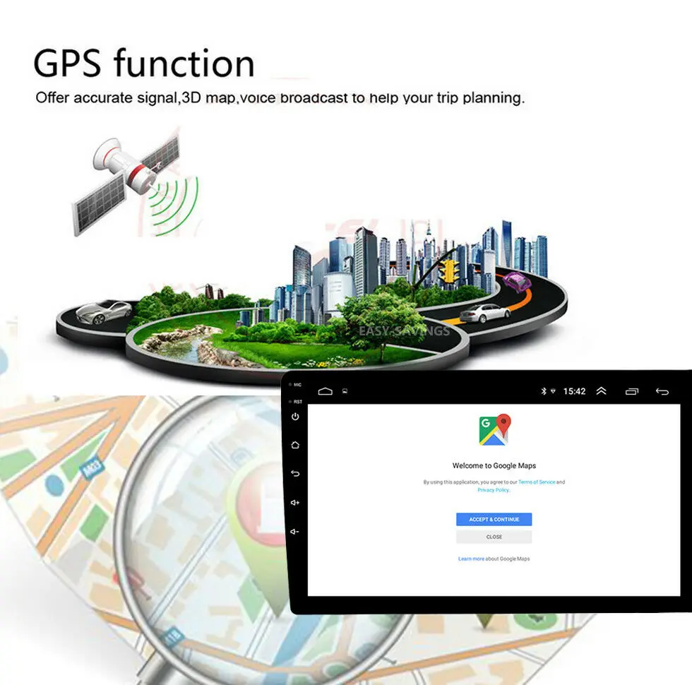 Автомагнитола 2DIN 10 1 дюйма Android Bluetooth Wi-Fi OBD DVR SWC GPS навигация четырехъядерный