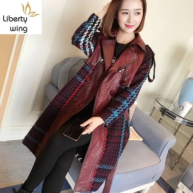 Женская твидовая куртка средней длины черная приталенная из натуральной овечьей