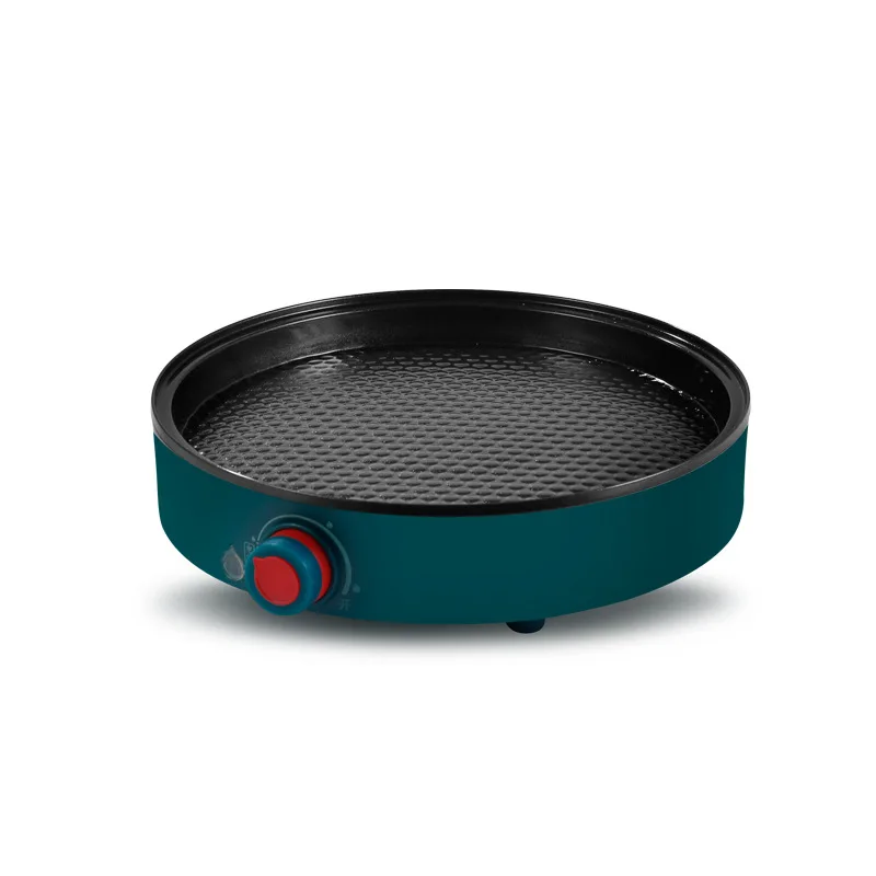 Продажа Фотогриль, Электрический внутренний круглый бытовой гриль для барбекю, Зеленый Мгновенный бездымный Электрический инструмент для кемпинг...