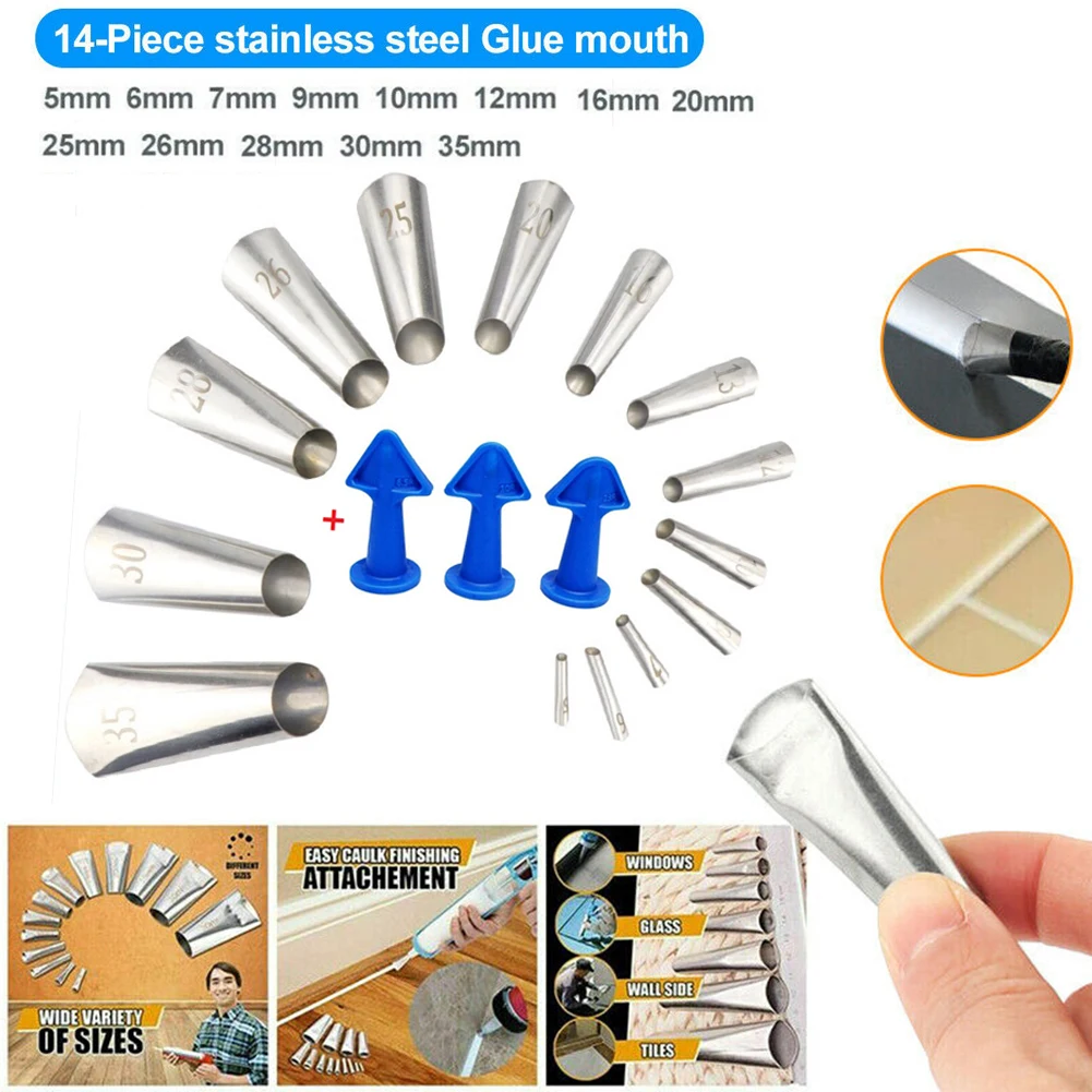 

Auto Caulking Finisher Caulk Nozzle Car Nozzle Applicator Sealant Finishing Tools Tool Set Kit