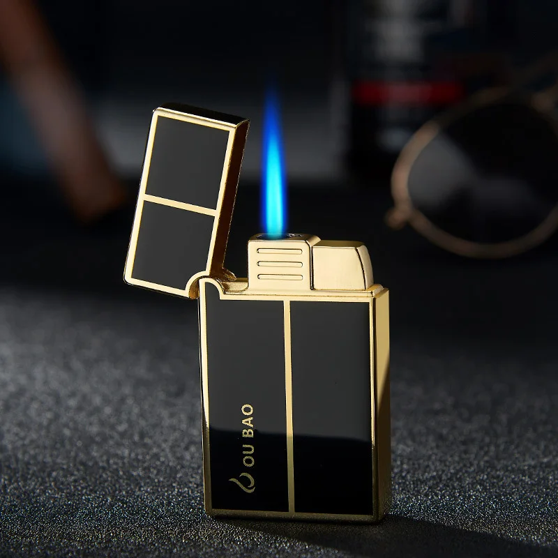 

Windproof Gas Jet Lighter Butane Turbo Torch Lighter For Cigar Cigarette Metal 1300 C Blue Fire Lighter Cigarette Accessories