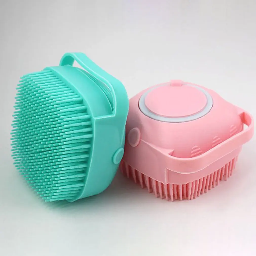 

Shampoo Massager Brush Cat Massage Brush Grooming Comb Bathroom Shower Brush Soft Silicone Short Hair Brushes