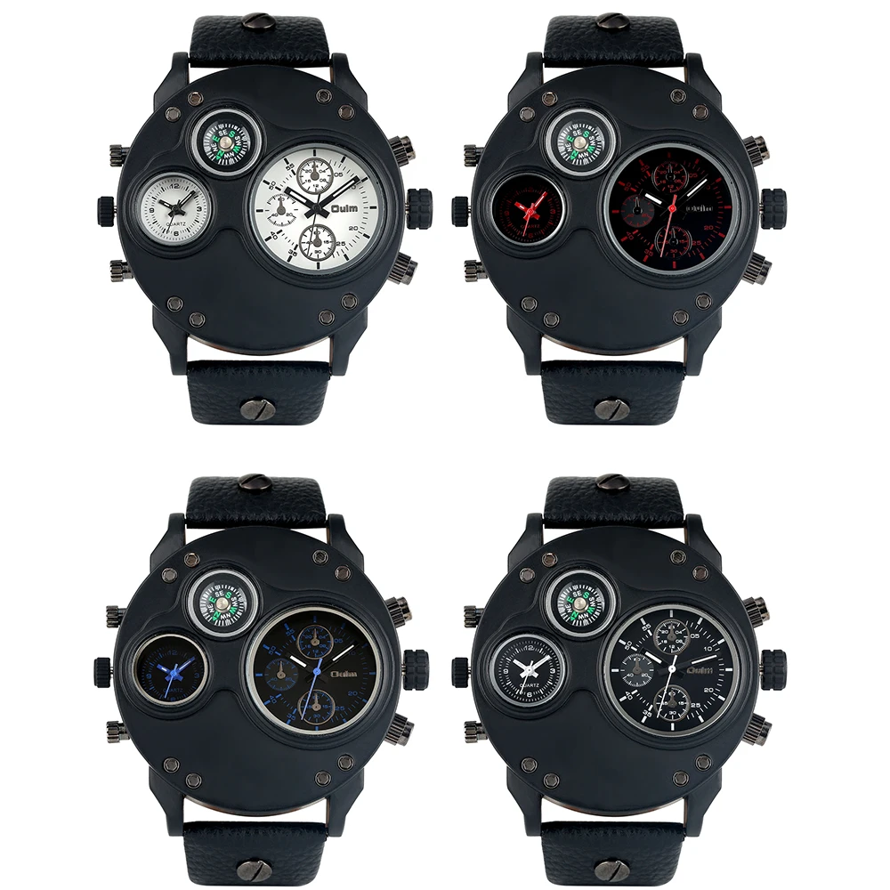 

Men's Quartz Watch Stainless Steel Case Wristwatch Practical Luminous Pointer Compass function