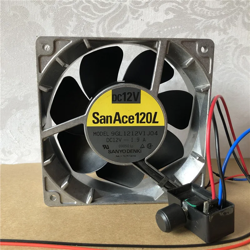 SANYO DENKI DC12V 1.9A 1 9 W 12038 12 см металлический регулирующий Вентилятор скорости