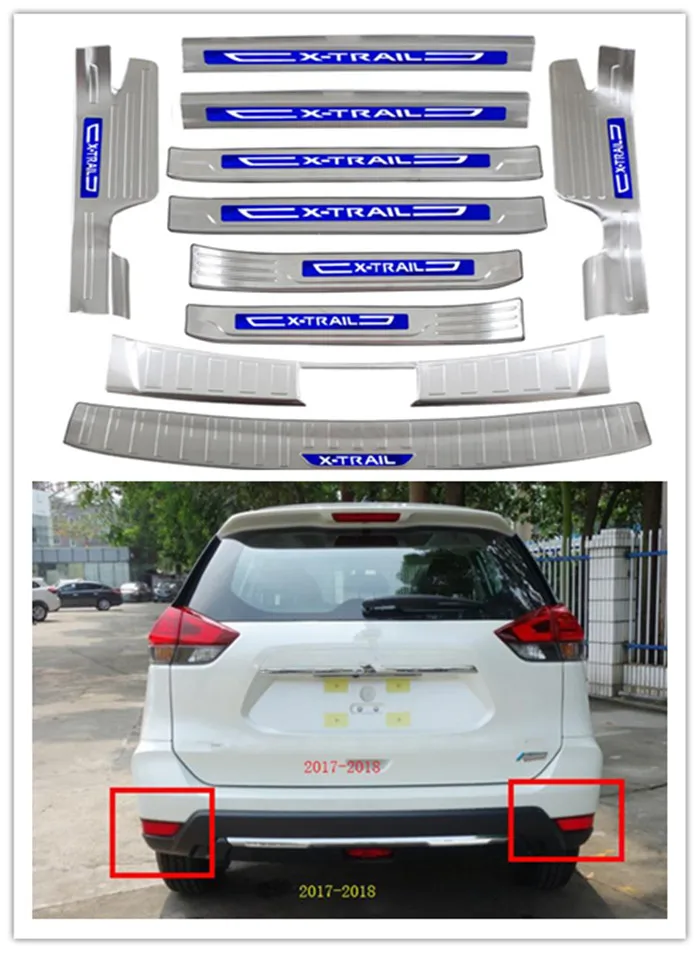 Накладка на дверной порог из нержавеющей стали для- Nissan X-Trail X Trail XTrail T32 приветствуется отделка педалей аксессуары для стайлинга автомобилей