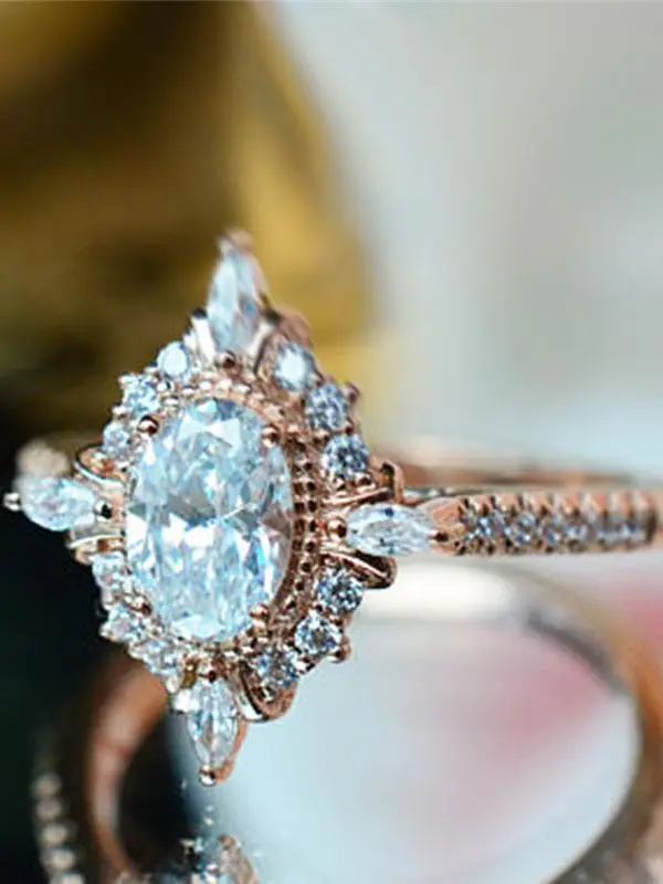 ROMAD винтажные кольца с кристаллами для женщин волшебные зеркальные Ретро Кольца