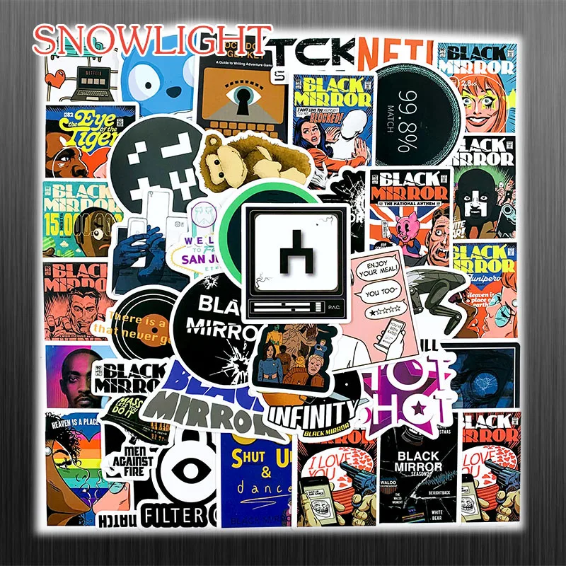 10/50 pcs/pack TV Series Black Mirror PVC Waterproof Stickers For Laptop Luggage kids Toy Motorcycle Skateboard Motorcycle