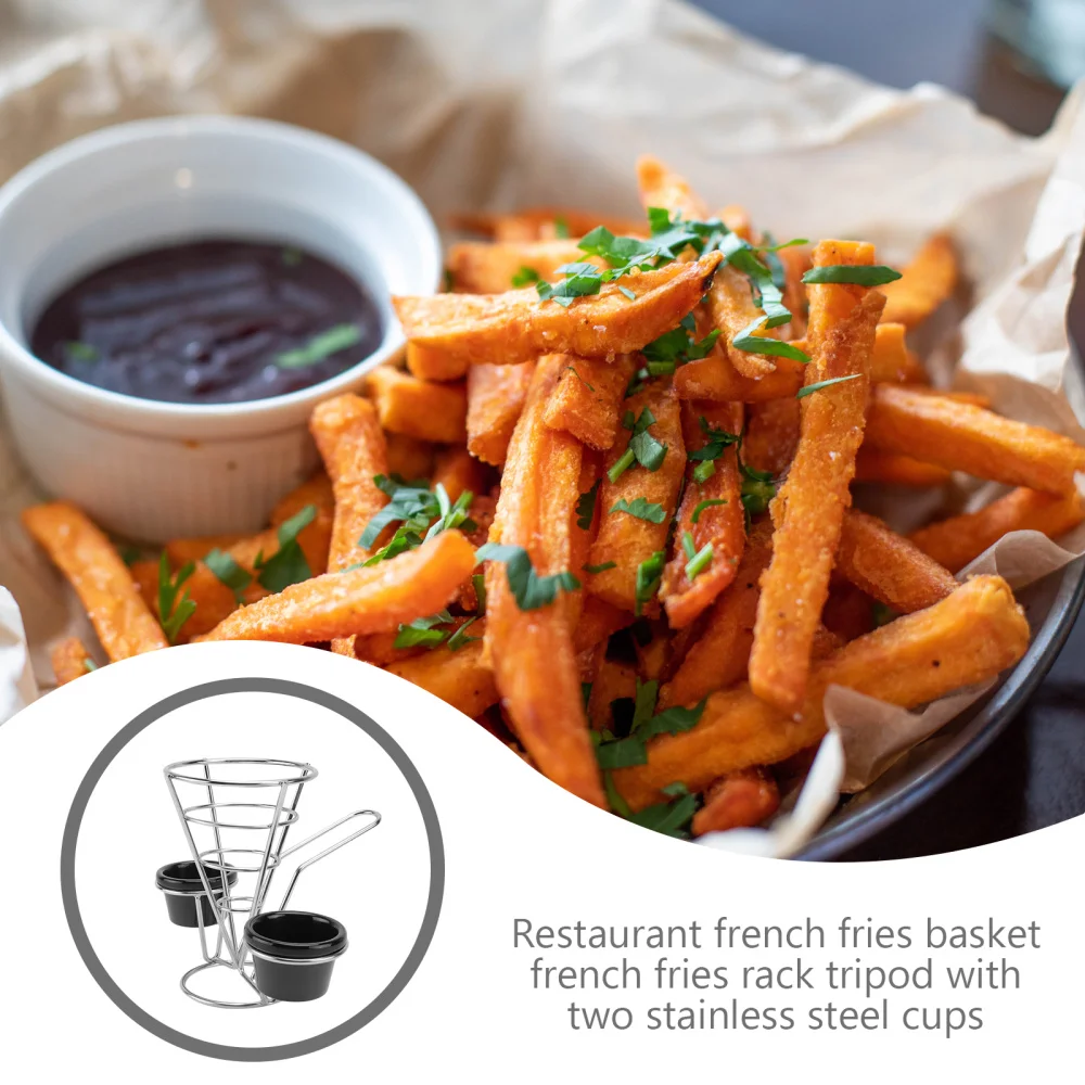

Stainless Steel Fries Basket Practical Food Frying Basket French Fries Rack