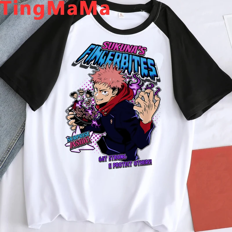 

Лидер продаж, футболка с японским аниме ююютсу кайсен, мужские Графические футболки в стиле Харадзюку с милым мультяшным рисунком, летние т...