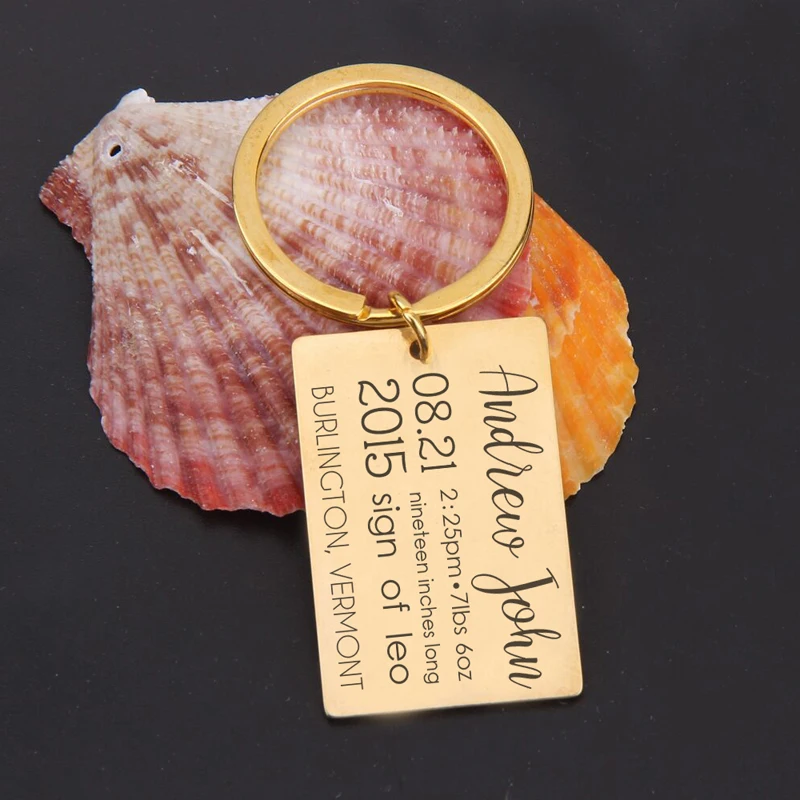 Детские статистику рождения брелок для пап Новый папа подарок новорожденному