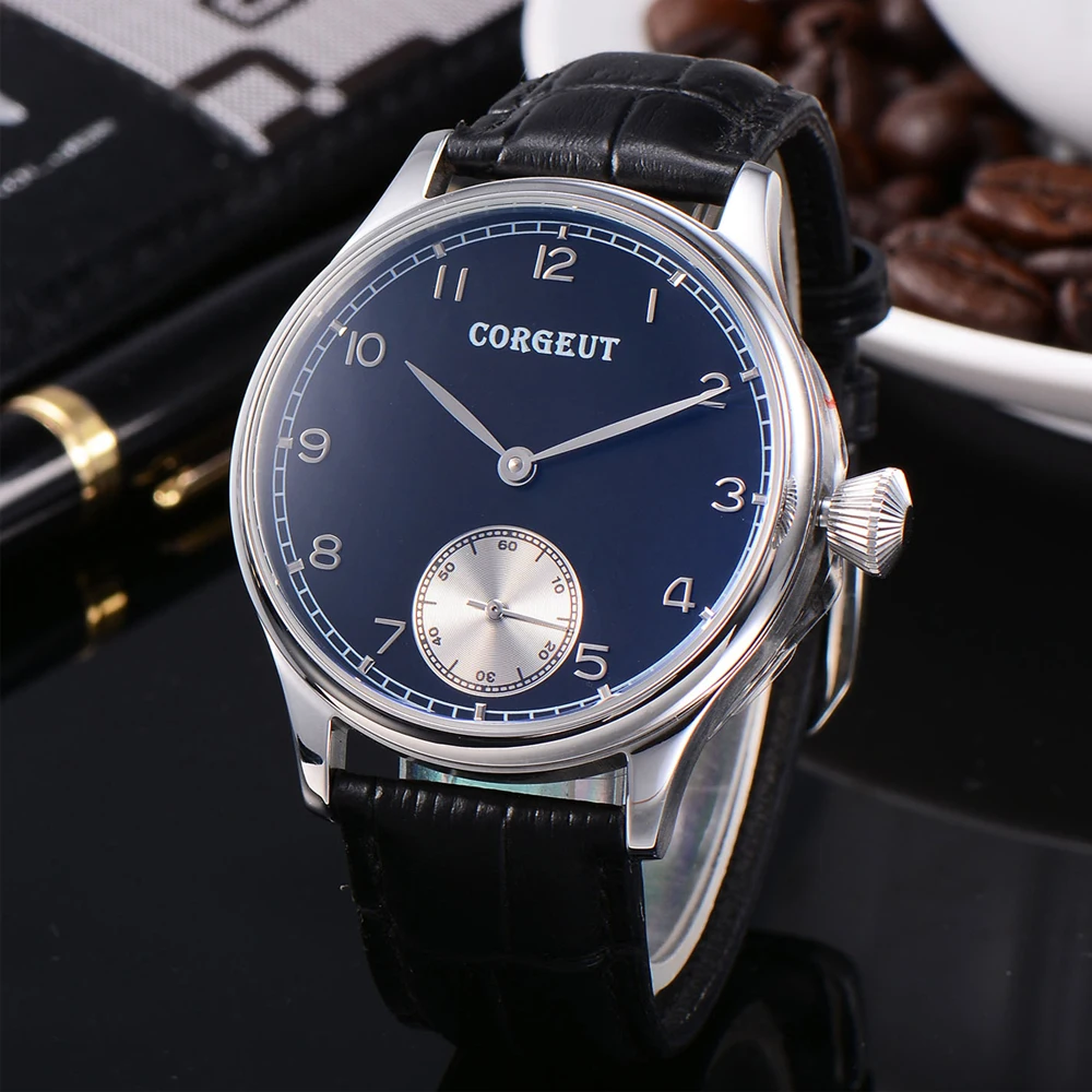 Часы мужские механические с кожаным ремешком 44 мм|Мужские часы| |