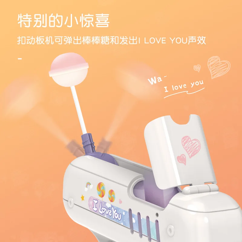 

Candy Gun Sugar Lollipop Gun Sweet Toys for Girlfriends Light Toy lollipop storage Toy for Children Adult I Love You