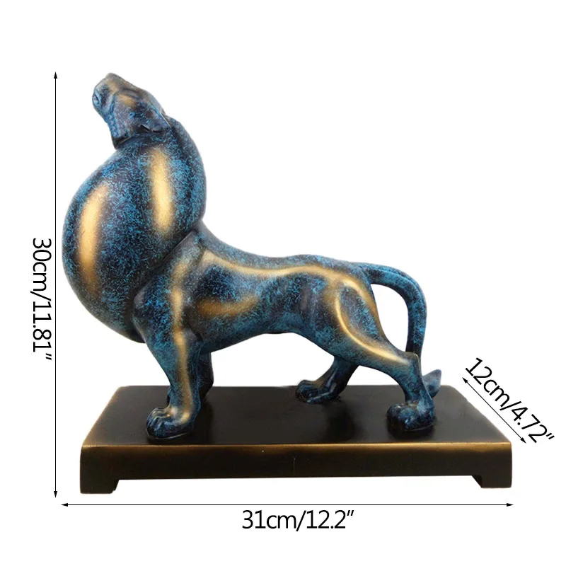 

Strongwell Vintage Animal Sculpture Abstract Lion Sculpture TV Cabinet Display Furnishings Hotel Desktop Decoration Crafts