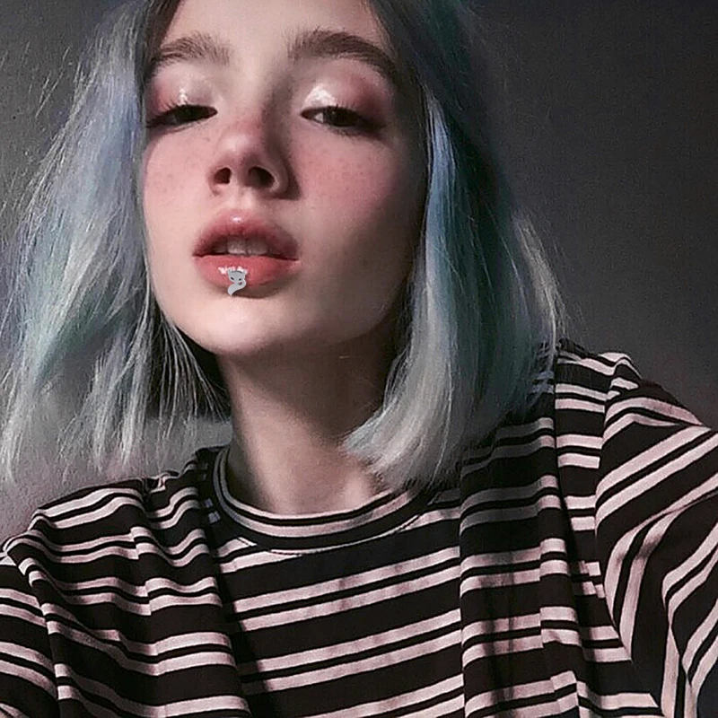 

1PCS Surgical Steel Labret Lip Piercing Studs Fox Nostril Piercing Ear Tragus Piercing Helix Earrings Ear Piercing Jewelry 16G