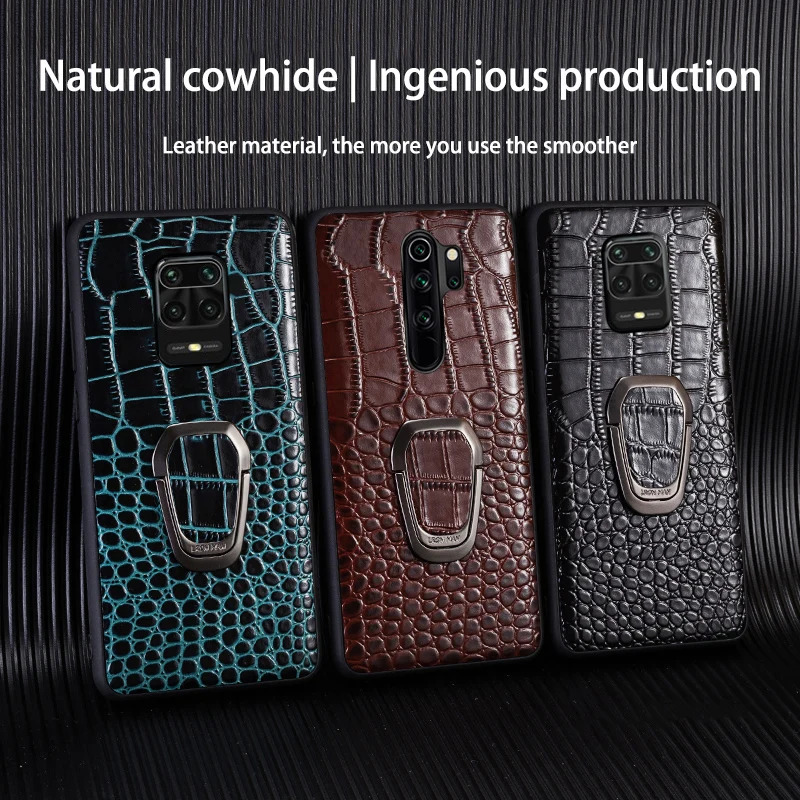Leather Phone Case For Xiaomi Redmi Note 9S 9 8 7 7A 6 K20 K30 10X Mi 9 se 9T A3 10 Lite Max 3 Poco F1 X2 F2 Pro Crocodile Cover